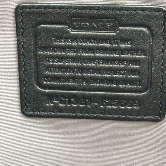 Coach Peyton Leather Double Zip Carryall Tote Bag Black Large - Picture 6 of 12